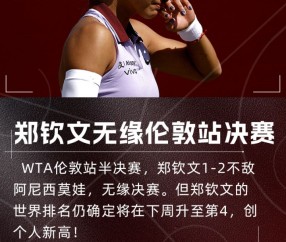 球鞋球拍出问题,郑钦文:若不想鞋和拍专注度会更高,这是个教训