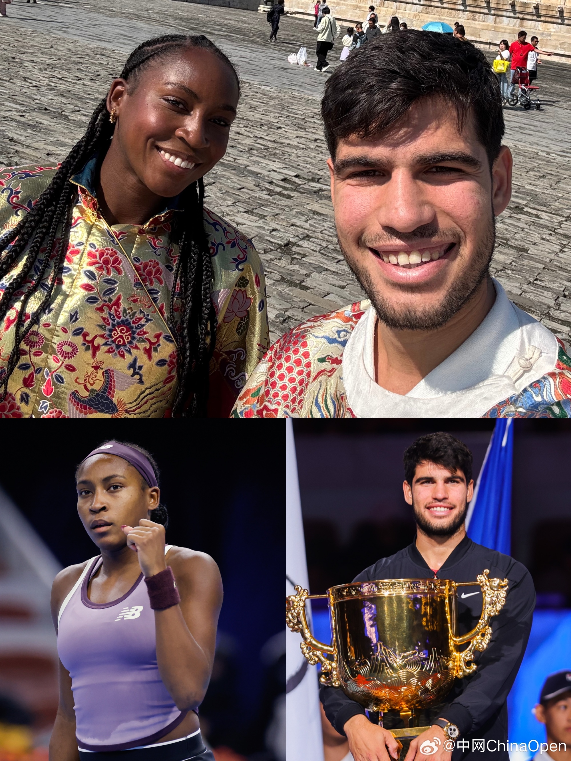 高芙和阿卡去年中网和今年法网夺冠，前者喊话：我们回到北京了